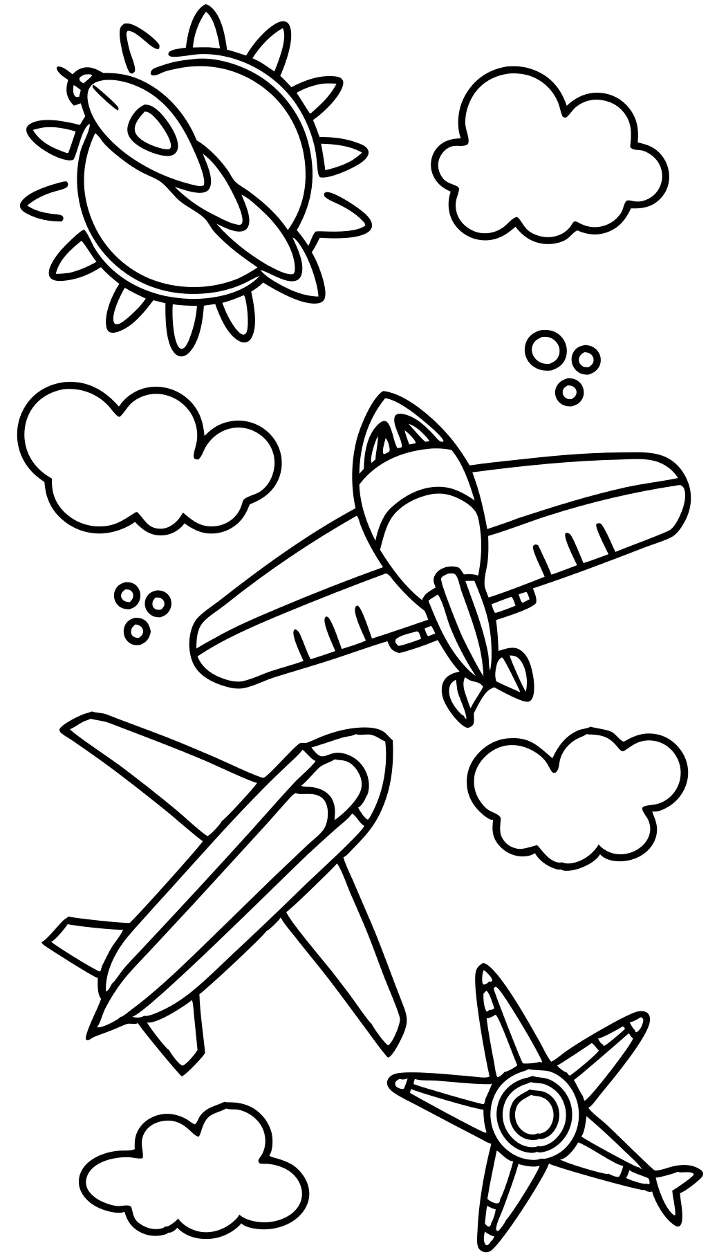 aeroplane coloring page